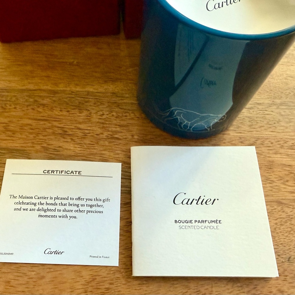 Cartier Blue Panthere Aroma Perfume Candle, New in Box